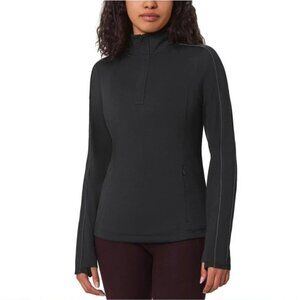 NWOT Mondetta Women's M Black Long Sleeve Quarter-Zip Athletic Sweatshirt